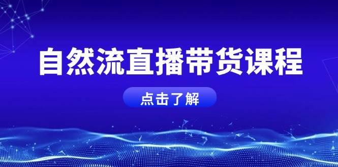 自然流直播带货课程，结合微付费起号，打造运营主播，提升个人能力-梦凌网创