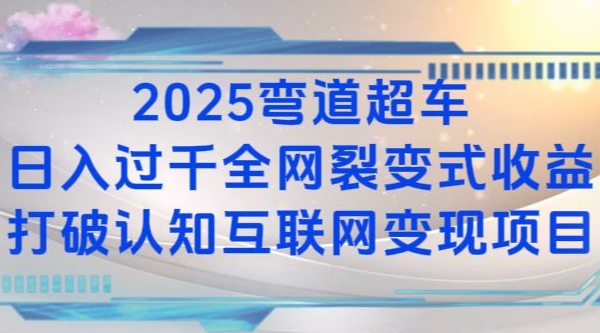 2025弯道超车日入过K全网裂变式收益打破认知互联网变现项目【揭秘】-梦凌网创