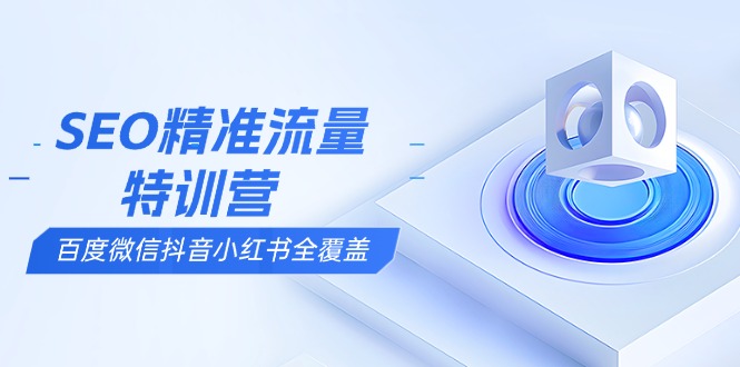 SEO精准流量特训营，百度微信抖音小红书全覆盖，带你搞懂搜索优化核心技巧-梦凌网创