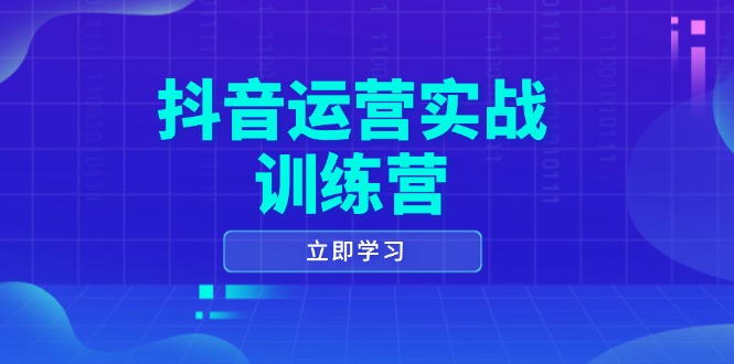 抖音运营实战训练营，0-1打造短视频爆款，涵盖拍摄剪辑、运营推广等全过程-梦凌网创