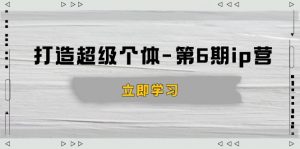打造 超级个体-第6期ip营:商业认知,产品设计,成交演练,解决知识变现难题-薪火元第一资源库