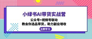小绿书AI带货实战营:公众号+视频号联动,教会你选品带货,助力副业增收-薪火元第一资源库