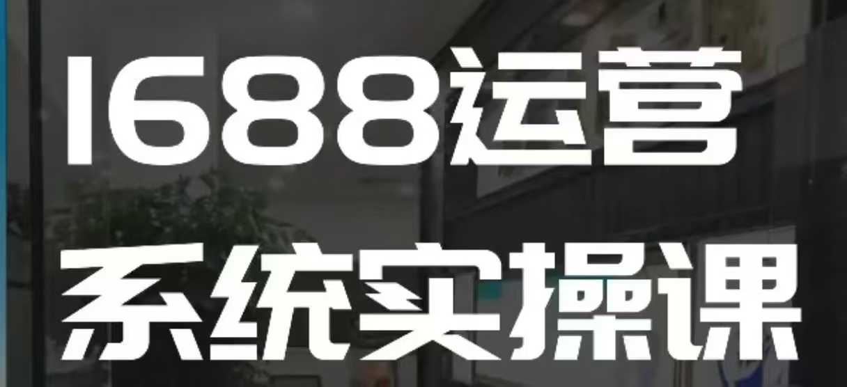 1688高阶运营系统实操课，快速掌握1688店铺运营的核心玩法-梦凌网创