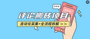 悟空采集评论搬砖_评论搬砖+自动采集【完整攻略】-薪火元第一资源库