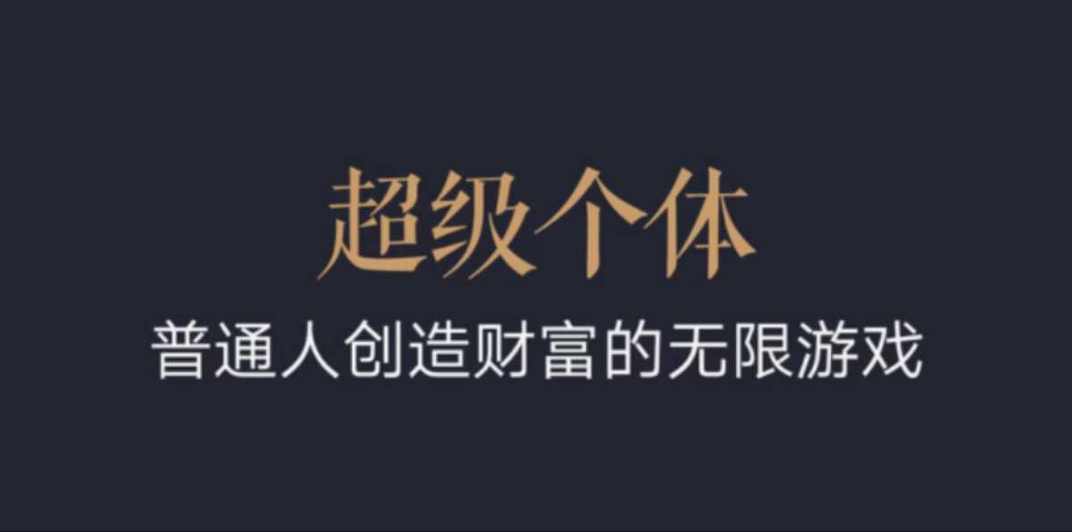 超级个体：2024-2025翻盘指南，普通人创造财富的无限游戏-薪火元第一资源库