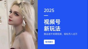 搬运老外奇葩视频，撸视频号分成计划收益，每天只需一小时，新手小白轻松月入过W-薪火元第一资源库