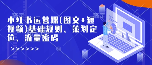 小红书运营课(图文+短视频)基础规则、策划定位、流量密码-梦凌网创