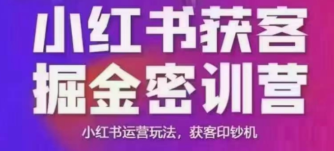 小红书获客掘金线下课，录音+ppt照片，小红书运营玩法，获客印钞机-梦凌网创