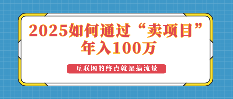 2025年如何通过“卖项目”实现100万收益：最具潜力的盈利模式解析-梦凌网创