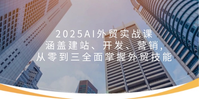 2025AI外贸实战课：涵盖建站、开发、营销, 从零到三全面掌握外贸技能-梦凌网创