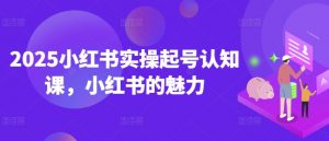 2025小红书实操起号认知课,小红书的魅力-薪火元第一资源库