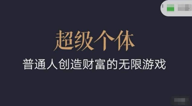 超级个体2024-2025翻盘指南，普通人创造财富的无限游戏-梦凌网创