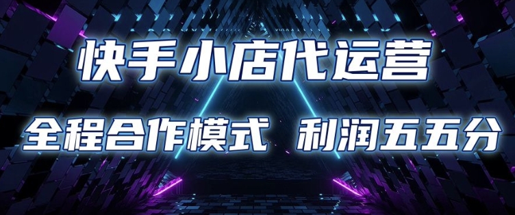 快手小店代运营 限时托管计划 合作模式 利润五五分成【揭秘】-梦凌网创