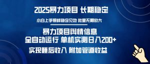 暴力项目舆情信息：多平台全自动运行 单机日入200+ 实现睡后收入-薪火元第一资源库