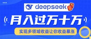 用DeepSeek席卷各大平台,快速上手实现多领域,让你收入猛增-薪火元第一资源库