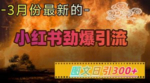 小红书超劲爆引流手段,图文日引300+轻松变现1W-薪火元第一资源库