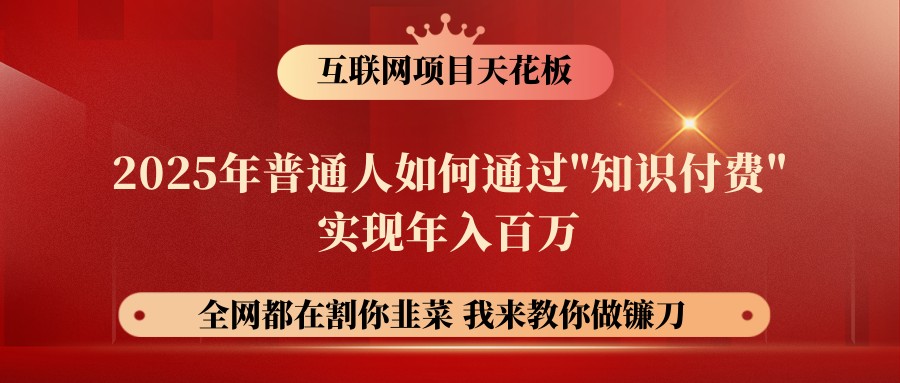 网创项目终点站-镰刀训练营超级IP合伙人，25年普通人如何通过“知识付费”年入百万-梦凌网创
