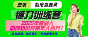 镰刀训练营超级IP合伙人,25年普通人如何通过“知识付费”实现逆袭-薪火元第一资源库