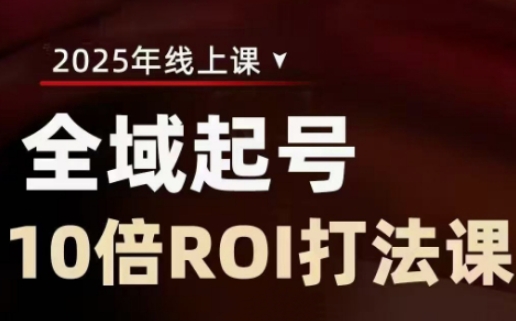 2025全域起号10倍ROI打法课，助你提升直播间的投资回报率-梦凌网创