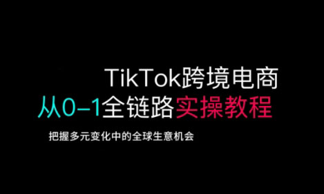 TikTok跨境电商从0-1全链路全方位实操教程，把握多元变化中的全球生意机会-梦凌网创