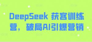 DeepSeek 获客训练营,破局AI引爆营销-薪火元第一资源库