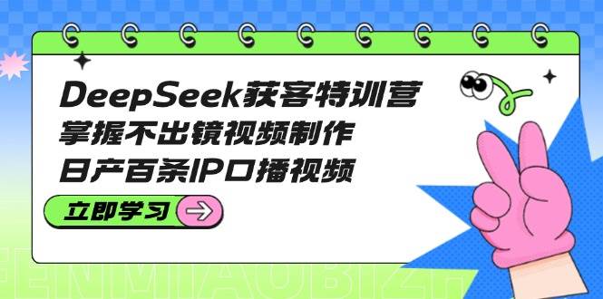 DeepSeek获客特训营：掌握不出镜视频制作，日产百条IP口播视频-梦凌网创