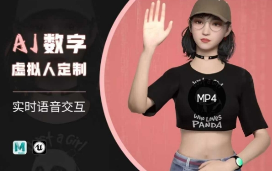 Ai数字人虚拟(智能体)实时语音交互特训营，​自行定制超写实角色AI数字人交互技术-梦凌网创