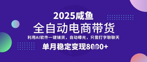 全网首发【闲鱼全自动电商带货】三年磨一剑，一朝露锋芒，单月稳定变现8k+【揭秘】-梦凌网创