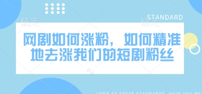 网剧如何涨粉，如何精准地去涨我们的短剧粉丝-梦凌网创