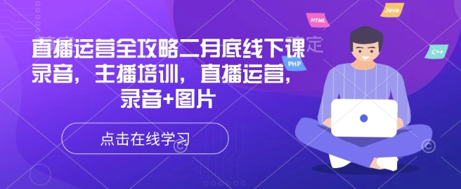 直播运营全攻略二月底线下课录音，主播培训，直播运营，录音+图片-梦凌网创
