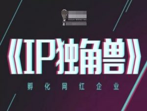 IP独角兽,孵化网红企业,ip教程-薪火元第一资源库