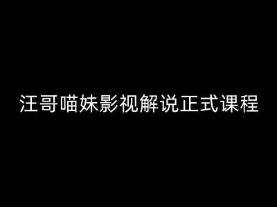 汪哥影视解说正式课程：剪映/PR教学/视解说剪辑5大黄金法则/全流程剪辑7把利器等等-梦凌网创