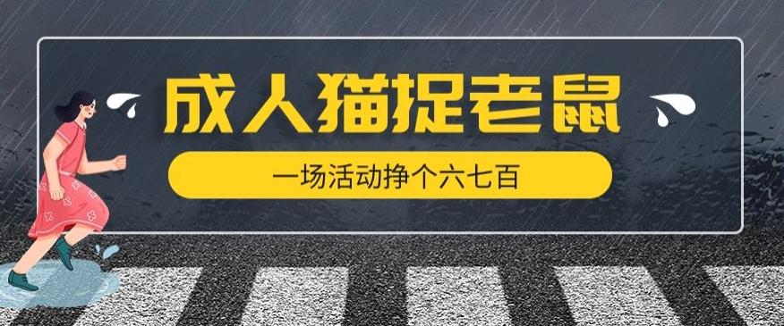 最近很火的成人版猫捉老鼠，一场活动挣个六七百太简单了【揭秘】-梦凌网创