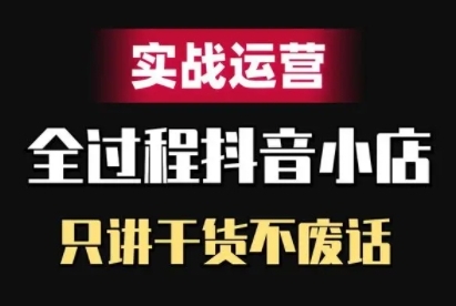 抖音小店精细化实战运营，只讲干货不废话-梦凌网创