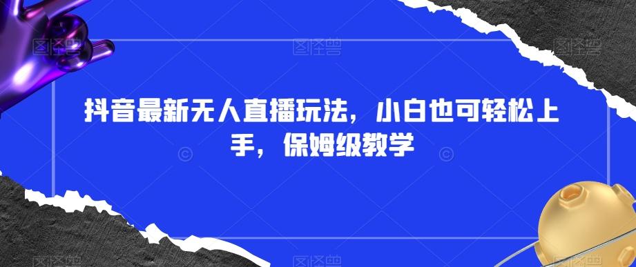 抖音最新无人直播玩法，小白也可轻松上手，保姆级教学，附所有素材+插件【揭秘】-梦凌网创