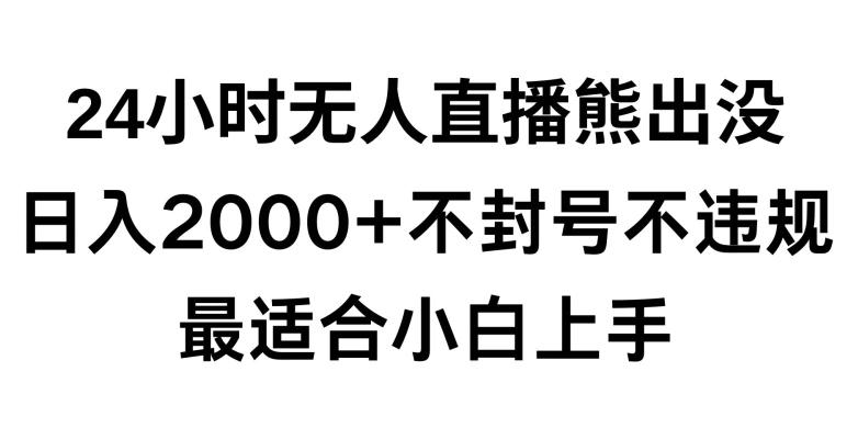 快手24小时无人直播熊出没，不封直播间，不违规，日入2000+，最适合小白上手，保姆式教学【揭秘】-梦凌网创