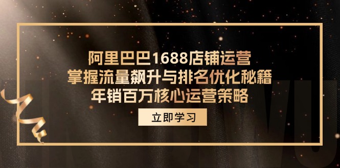 阿里巴巴1688店铺运营，掌握流量飙升与排名优化秘籍 年销百万核心运营策略-梦凌网创