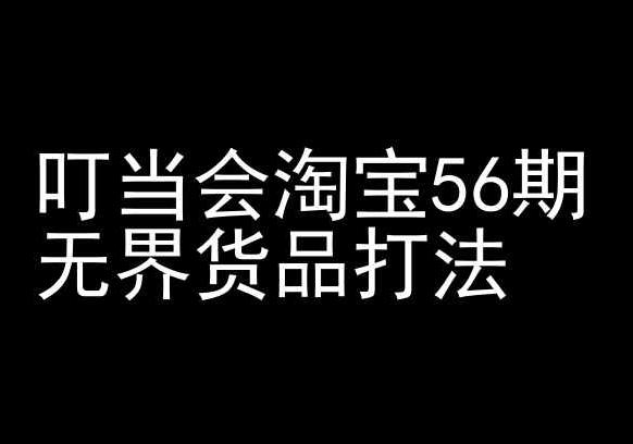 叮当会淘宝56期：无界货品打法-淘宝开店教程-梦凌网创