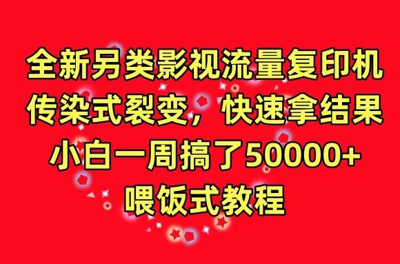 全新另类影视流量复印机，传染式裂变，快速拿结果，小白一周搞了50000+，喂饭式教程【揭秘】-梦凌网创