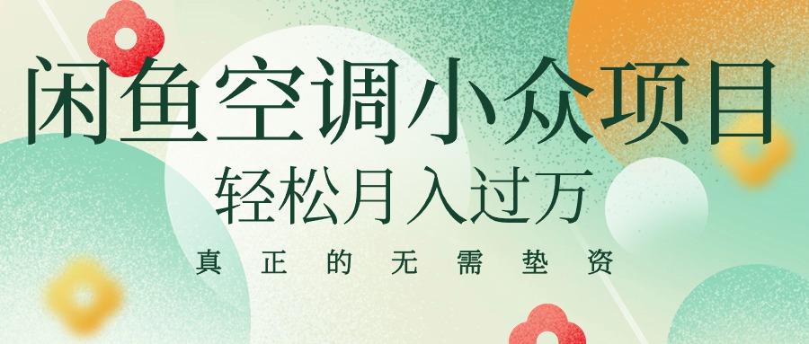 闲鱼卖空调小众项目 轻松月入过万 真正的无需垫资金-梦凌网创