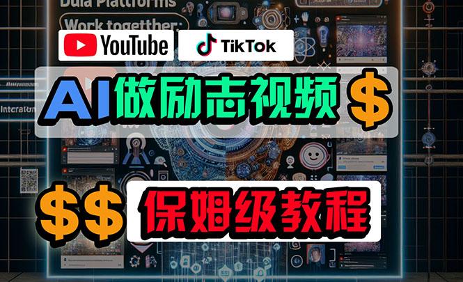 利用AI制作励志视频，在YouTube和TikTok赚钱，小白可做(附工具-梦凌网创