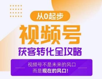 视频号获客转化全攻略，手把手教你打造爆款视频号！-梦凌网创