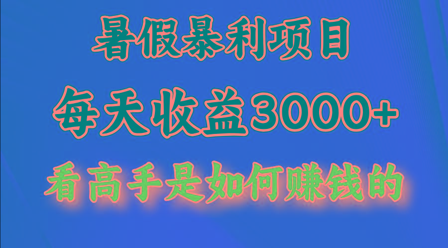 暑假暴力项目 1天收益3000+，视频号，快手，不露脸直播.次日结算-梦凌网创