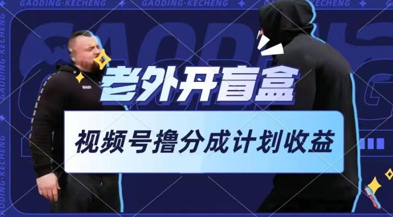 老外开盲盒视频，撸视频号分成计划收益，每天只需一小时，新手小白轻松上手【揭秘】-梦凌网创
