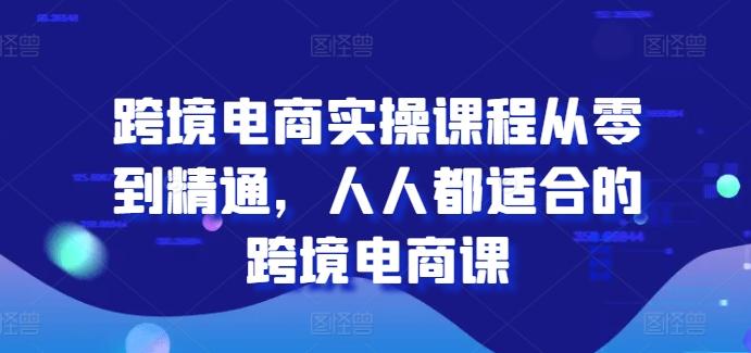 跨境电商实操课程从零到精通，人人都适合的跨境电商课-梦凌网创