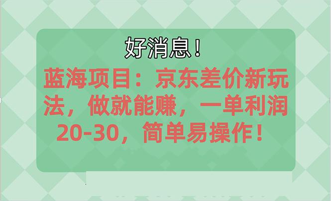 越早知道越能赚到钱的蓝海项目：京东大平台操作，一单利润20-30，简单…-薪火元第一资源库