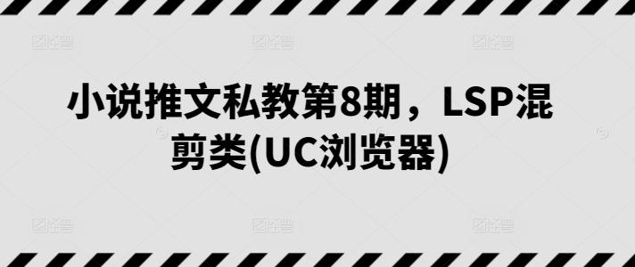 小说推文私教第8期，LSP混剪类(UC浏览器)-梦凌网创