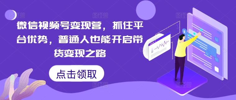 微信视频号变现营，抓住平台优势，普通人也能开启带货变现之路-梦凌网创