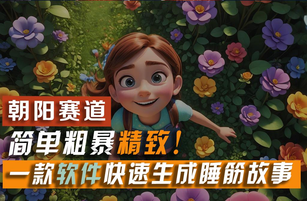 利用一款软件5分钟一条爆款睡筋故事，简单粗暴精致！小白月入2w+-梦凌网创