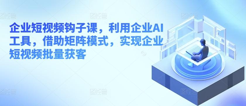 企业短视频钩子课，利用企业AI工具，借助矩阵模式，实现企业短视频批量获客-梦凌网创